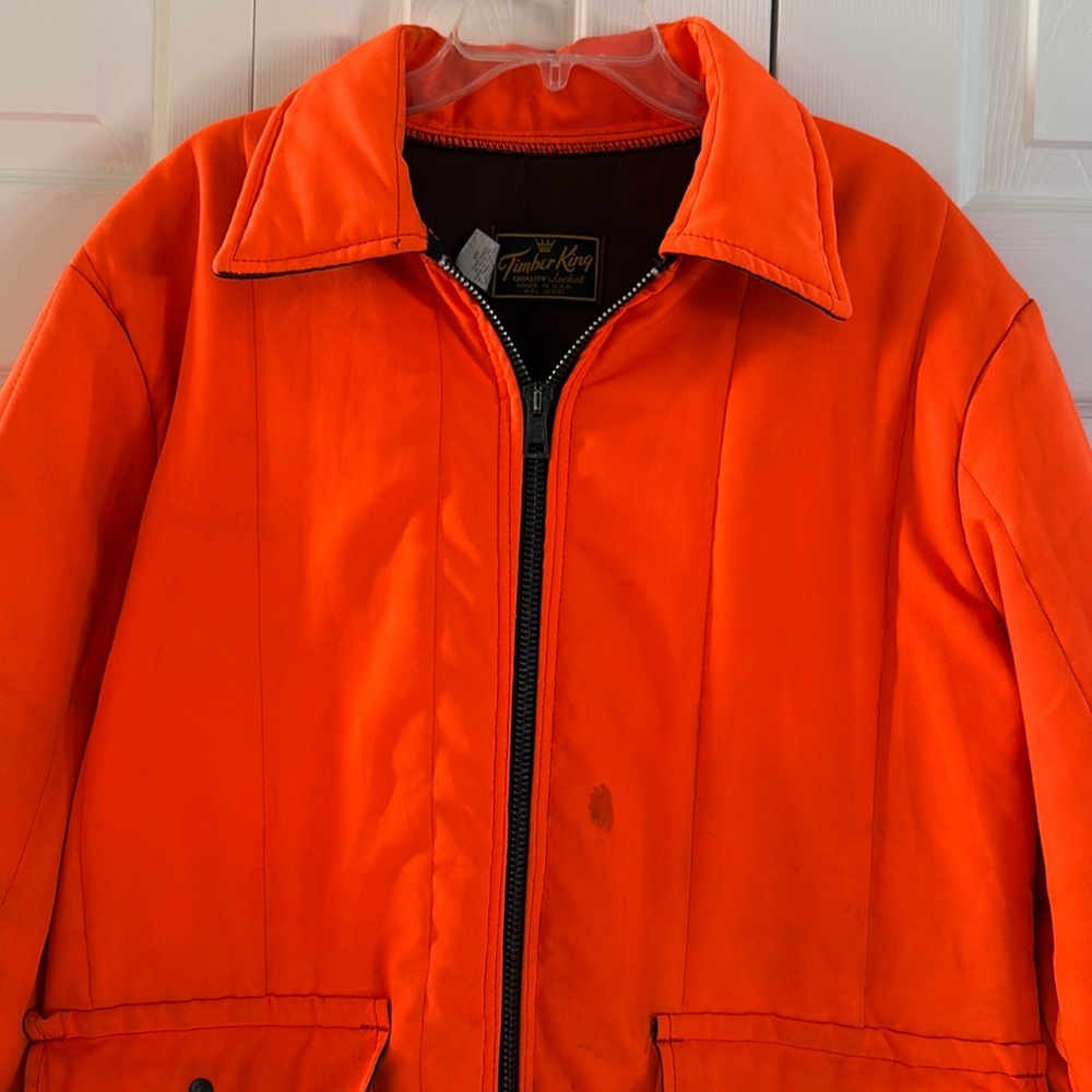 Vintage Timber King Men's Orange Hunting / Safety / Work Insulated Jacket - L